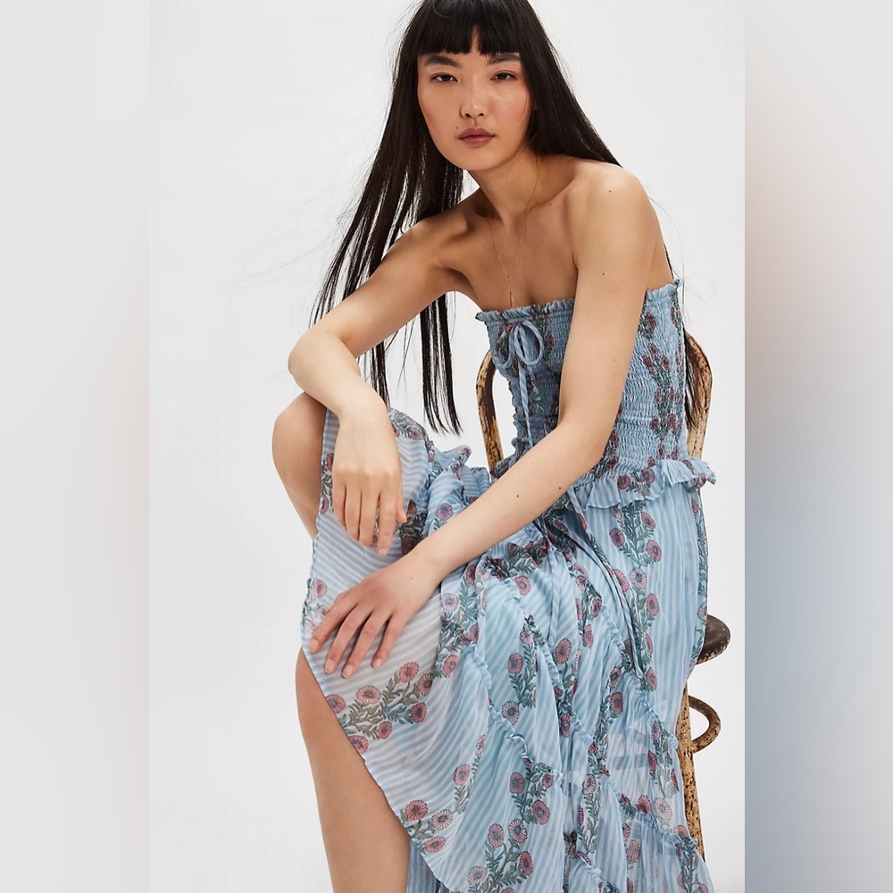 NWT Free People Alejandra Midi Dress Sz Small - Picture 2 of 10